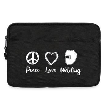 Frieden Liebe Schweißen - Laptoptasche 13" - Schwarz - Vorne