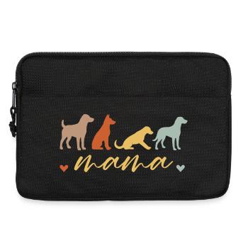 Dog Mama Silhouette Cute Dog Lover Graphic T-Shirt - Sacoche pour ordinateur portable 13 pouces - noir - Devant