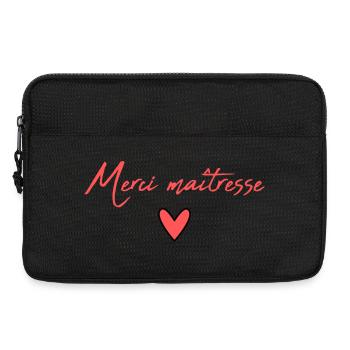 MERCI. MAÎTRESSE. MAÎTRE. MERCI MAÎTRESSE. CADEAU. - Sacoche pour ordinateur portable 13 pouces - noir - Devant
