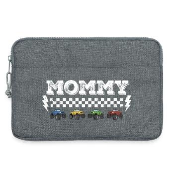 Conception de l’écrou tout-terrain de maman Monster Truck - Sacoche pour ordinateur portable 13 pouces - gris chiné - Devant