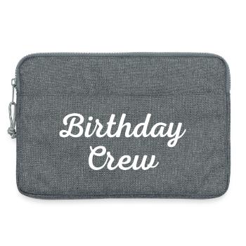 Birthday Crew - Laptoptasche 13" - Grau meliert - Vorne