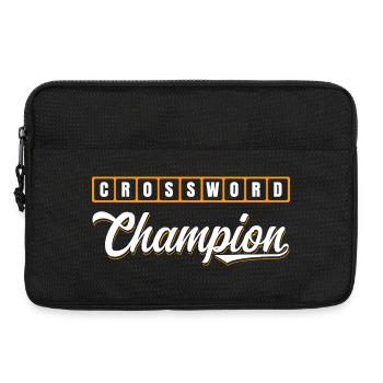 Conception typographique de Champion des mots croisés - Sacoche pour ordinateur portable 13 pouces - noir - Devant