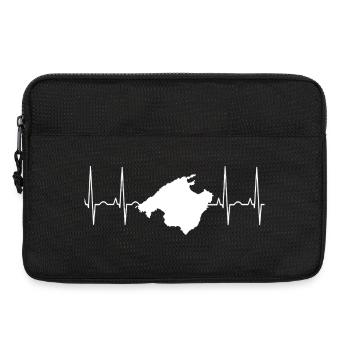 Mallorca Herzschlag Design Urlaub Insel Malle - Laptoptasche 13" - Schwarz - Vorne