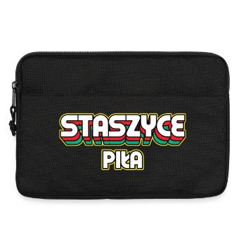 Staszyce Piła. Nom du district rétro - Sacoche pour ordinateur portable 13 pouces - noir - Devant