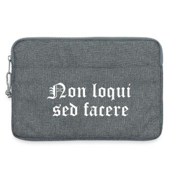 Non loqui sed facere - Laptop bag 13" - heather grey - Front