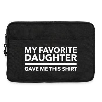 Citation de ma chemise préférée de ma fille - Sacoche pour ordinateur portable 13 pouces - noir - Devant
