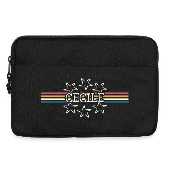 Vorname Cecile - Laptoptasche 13" - Schwarz - Vorne