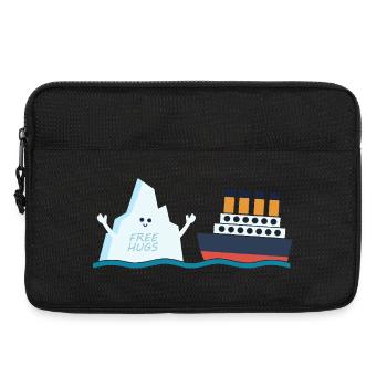 Titanic Funny Titanic and berg Free Hug Parody  - Laptop bag 13" - black - Front