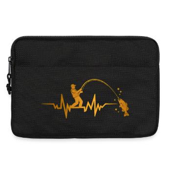 Angler Heartbeat ECG Fishing Pulse - Laptop bag 13" - black - Front