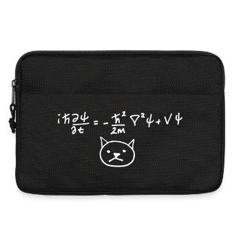 Physical Cat with Equation on White - Laptop bag 13" - black - Front