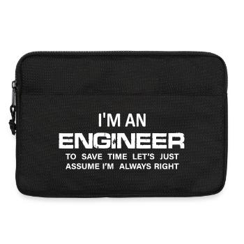 Engineer Always Right Time Sparer Tee - Laptoptasche 13" - Schwarz - Vorne