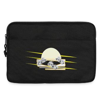 Biker Motorrad Chopper  - Laptoptasche 13" - Schwarz - Vorne