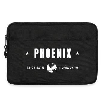 Phoenix, Arizona, Koordinaten Planet Erde Weiß - Laptoptasche 13" - Schwarz - Vorne