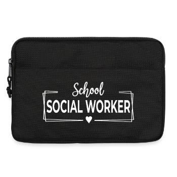 Travail social scolaire Conception du travail social scolaire - Sacoche pour ordinateur portable 13 pouces - noir - Devant