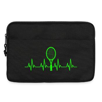 Joueur de tennis Heartbeat - Sacoche pour ordinateur portable 13 pouces - noir - Devant