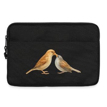 Motif des oiseaux 1 - Sacoche pour ordinateur portable 13 pouces - noir - Devant