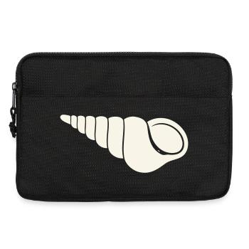 Coastal spiral shell sketch - Laptop bag 13" - black - Front