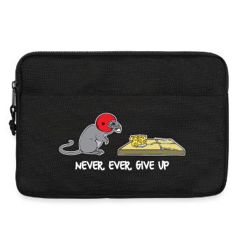 Never ever give up - Laptop bag 13" - black - Front