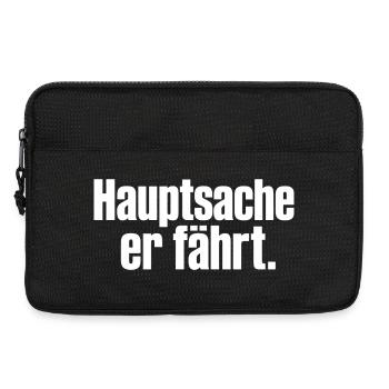 Hauptsache er fährt Spruch Auto Tuning Humor - Laptoptasche 13" - Schwarz - Vorne