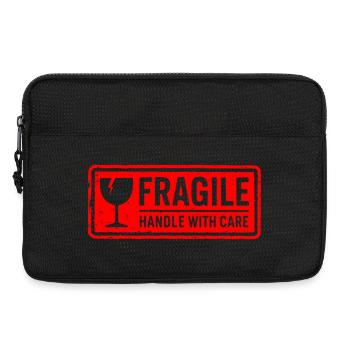 Fragile Handle with Care Versandmarkenvektor - Laptoptasche 13" - Schwarz - Vorne