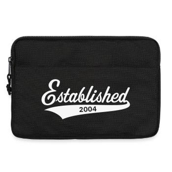 Créé en 2004 (année de naissance, anniversaire / Blanc) - Sacoche pour ordinateur portable 13 pouces - noir - Devant