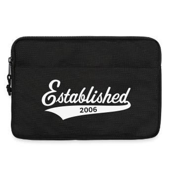 Established 2006 (year of birth, birthday / White) - Laptop bag 13" - black - Front