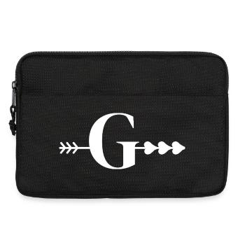 Lettre g flèche cœur - Sacoche pour ordinateur portable 13 pouces - noir - Devant