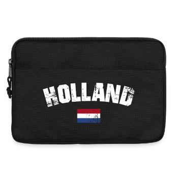 Holland Distressed Typography - Laptop bag 13" - black - Front