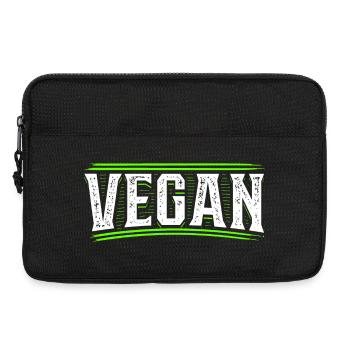 Vegan - Vegan - Vegan - Régime végétalien - Sacoche pour ordinateur portable 13 pouces - noir - Devant