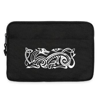 Keltischer Jagdhund (weiß) - Laptoptasche 13" - Schwarz - Vorne