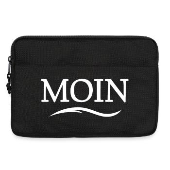 moin ostsee hamburg sylt warnemünde Logo Welle - Laptoptasche 13" - Schwarz - Vorne