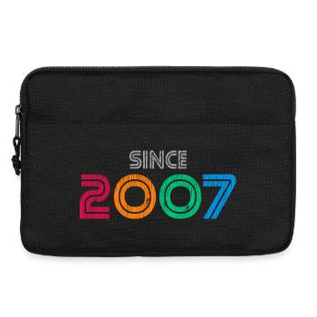 Seit 2007 | Vintage-Retro-Farbenes Jahr - Laptoptasche 13" - Schwarz - Vorne