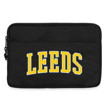 Leeds College Schriftzug - Laptoptasche 13" - Schwarz - Vorne