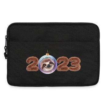 2023 Réveillon du Nouvel An Tournant de l’année Paresseux - Sacoche pour ordinateur portable 13 pouces - noir - Devant