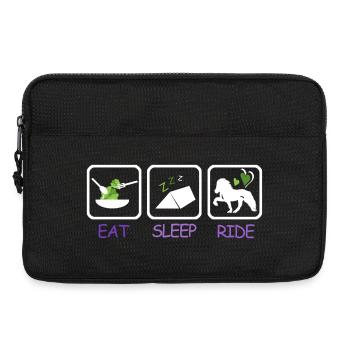 iceland competition shirts vegetarian tent ride - Laptoptasche 13" - Schwarz - Vorne