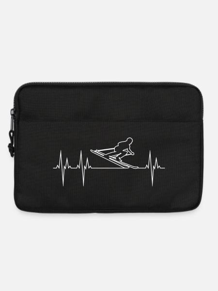 Alpine Skiing Grand Slalom Electrocardiogram ECG Ski - Laptop bag 13" - black