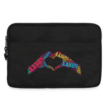 Aaron t-shirt t-shirt word cloud heart hand - Laptop bag 13" - black - Front