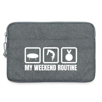 Routine du week-end trampoline - Sacoche pour ordinateur portable 13 pouces - gris chiné - Devant