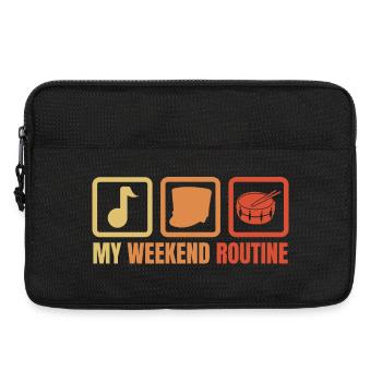 Lustiges Trommelspieler Wochenende - Laptoptasche 13" - Schwarz - Vorne