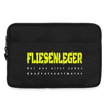 Fliesenleger Design - Laptoptasche 13" - Schwarz - Vorne
