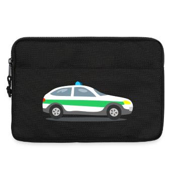 Car with blue lights - Laptop bag 13" - black - Front