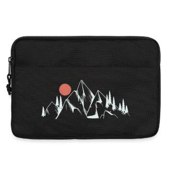 Strichzeichnungen der Bergdämmerung - Laptoptasche 13" - Schwarz - Vorne