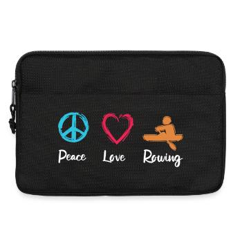 Frieden Liebe Rudern - Laptoptasche 13" - Schwarz - Vorne