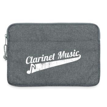 Lustige Klarinetten Musik - Laptoptasche 13" - Grau meliert - Vorne