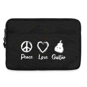 Guitare Peace Love - Sacoche pour ordinateur portable 13 pouces - noir - Devant