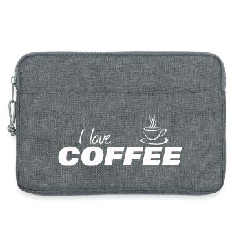 J’adore le café - Sacoche pour ordinateur portable 13 pouces - gris chiné - Devant