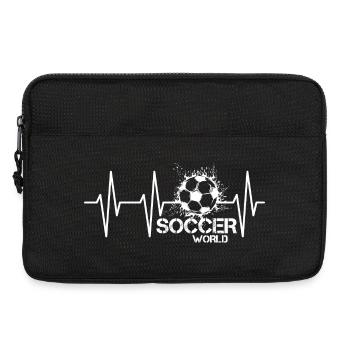 soccer Herzschlag Fußball Symbol Mannschaft Puls - Laptoptasche 13" - Schwarz - Vorne