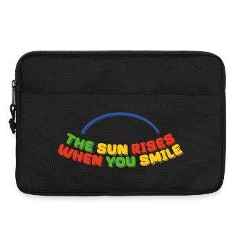 the sun rises when you smile - Laptop bag 13" - black - Front