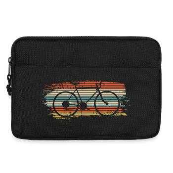 Rainbow Striped Bicycle - Laptop bag 13" - black - Front