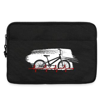Fahrrad Herzschlag Strichzeichnungen - Laptoptasche 13" - Schwarz - Vorne